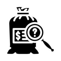 asset valuation glyph icon vector illustration