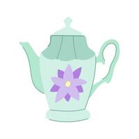 kettle vintage teapot cartoon vector illustration