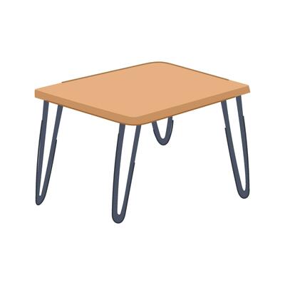 plank wood table cartoon vector illustration