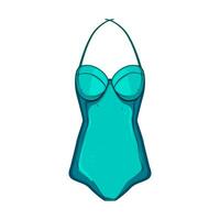 vacation swimsuit woman cartoon vector illustration