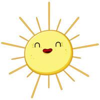 print sun character cartoon vector illustration