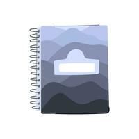 template notebook cartoon vector illustration