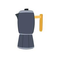 breakfast moka pot coffee cartoon vector illustration