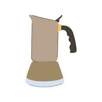 cup moka pot coffee cartoon vector illustration