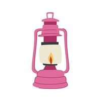 light kerosene lamp cartoon vector illustration