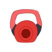 workout fitness kettlebell cartoon vector illustration