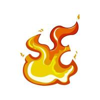 bright flame cartoon vector illustration