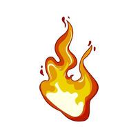 burn flame cartoon vector illustration