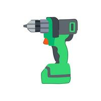 drilling drill cartoon vector illustration