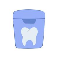 clean dental floss cartoon vector illustration