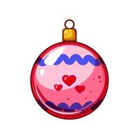 merry christmas ball cartoon vector illustration