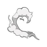 fumar nube dibujos animados vector ilustración