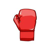 leather boxing gloves cartoon vector illustration