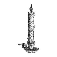 illustration candlestick sketch hand drawn vector