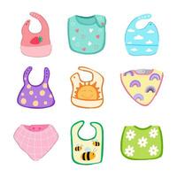 bib set cartoon vector illustration