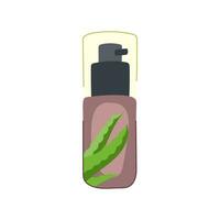 plant aloe vera cosmetic cartoon vector illustration