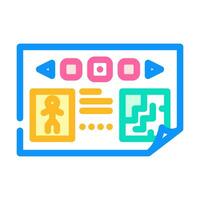 prototyping game development color icon vector illustration