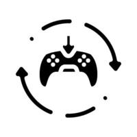 updates game development glyph icon vector illustration