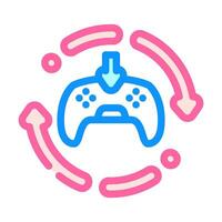 actualizaciones juego desarrollo color icono vector ilustración