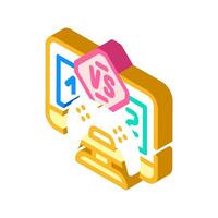 multiplayer games game development isometric icon vector illustration