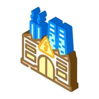 industrial electricity isometric icon vector illustration