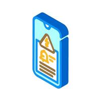 alert electricity isometric icon vector illustration