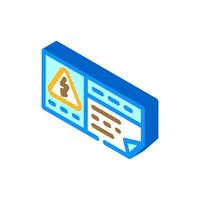 label electricity isometric icon vector illustration