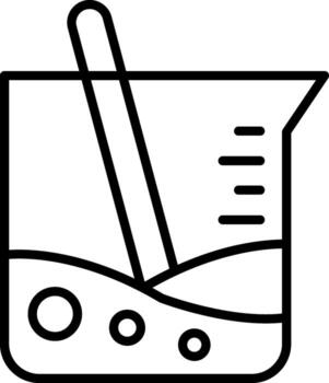 icono de vector de vaso de precipitados
