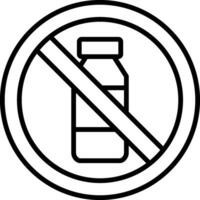 No Bottle Vector Icon