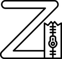 Small Z Vector Icon