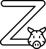 Capital Z Vector Icon