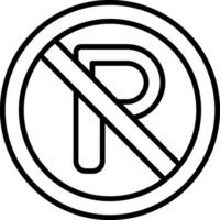 No Parking Vector Icon