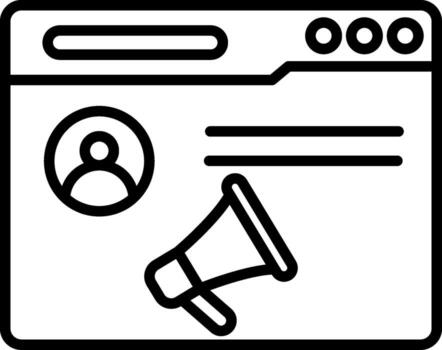 icono de vector de anuncios