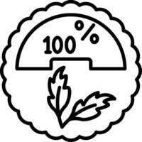 100 por ciento vector icono