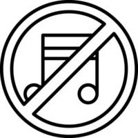 No Music Vector Icon