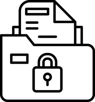 Secure Folder Vector Icon