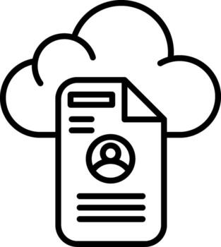 Cloud Data Vector Icon
