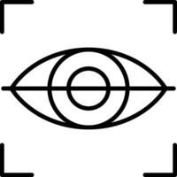 icono de vector de exploración ocular