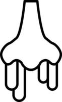 líquido nariz vector icono