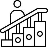 icono de vector de escalera mecánica