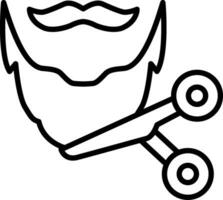 Beard Trimming Vector Icon