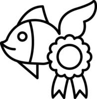 icono de vector de pescado