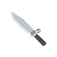 sharp military knife cartoon vector illustration