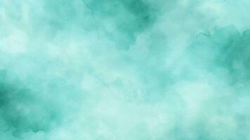 Turquoise pastel watercolor abstract background with texture, Generative AI photo