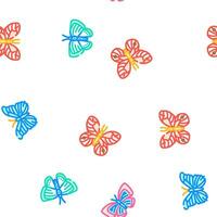 butterfly white nature vector seamless pattern