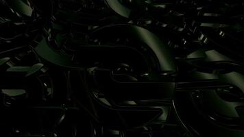 luxe affaires Contexte avec flottant noir formes, 3d rendre, exclusif, Les figures, réflexion video