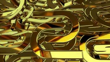 Luxury Business Background with Floating Gold Shapes, Reflection, 3D Render, Exclusive, Figures video