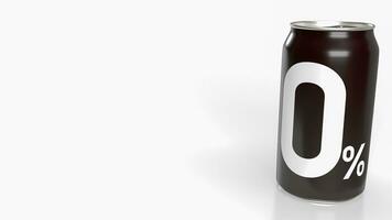 The soda can zero percent for health concept 3d rendering photo