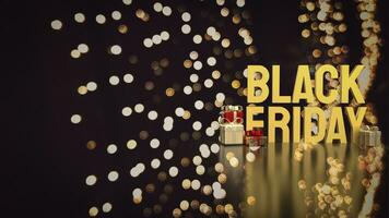 The Black Friday  for Holiday or celebrity and marketing concept 3d rendering photo