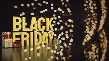 The Black Friday  for Holiday or celebrity and marketing concept 3d rendering photo